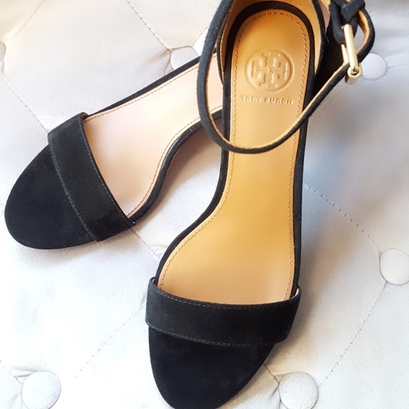 TORY BURCH | Savannah Suede Wedge Sandal  - Picture 1 of 8
